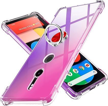 Xperia XZ2 ケース リング クリア透明 TPU 耐衝撃 SO-03K SOV37 702SO ケース カバー リング付き 指紋防止 360回転 黄変防止 薄型 米軍MIL規格 車載ホルダー対応 携帯カバー TPU 擦り傷防止 ピ