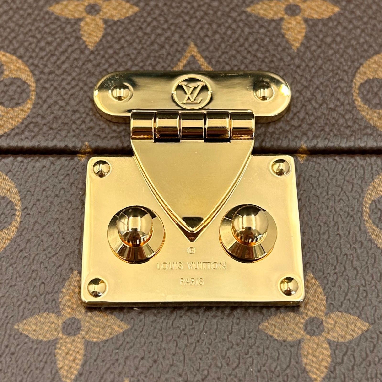 【展示品】LOUIS VUITTON ルイヴィトン ヴィトン ホームミラー GI0554 モノグラム トランク 三面鏡 インテリア 家具 美品