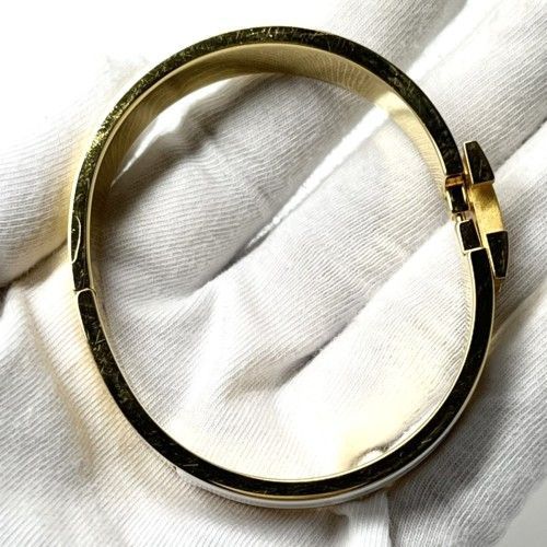 【HERMES】エルメス　エナメル メタルバングル ブレスレット HERMES エルメス バングル ブレスレット クリッククラック