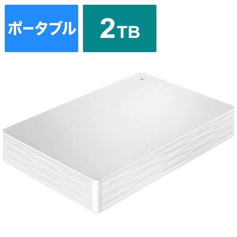 未開梱 IOデータ 外付けＨＤＤ ホワイト ポータブル型 ２ＴＢ HDPH-UT2DWR