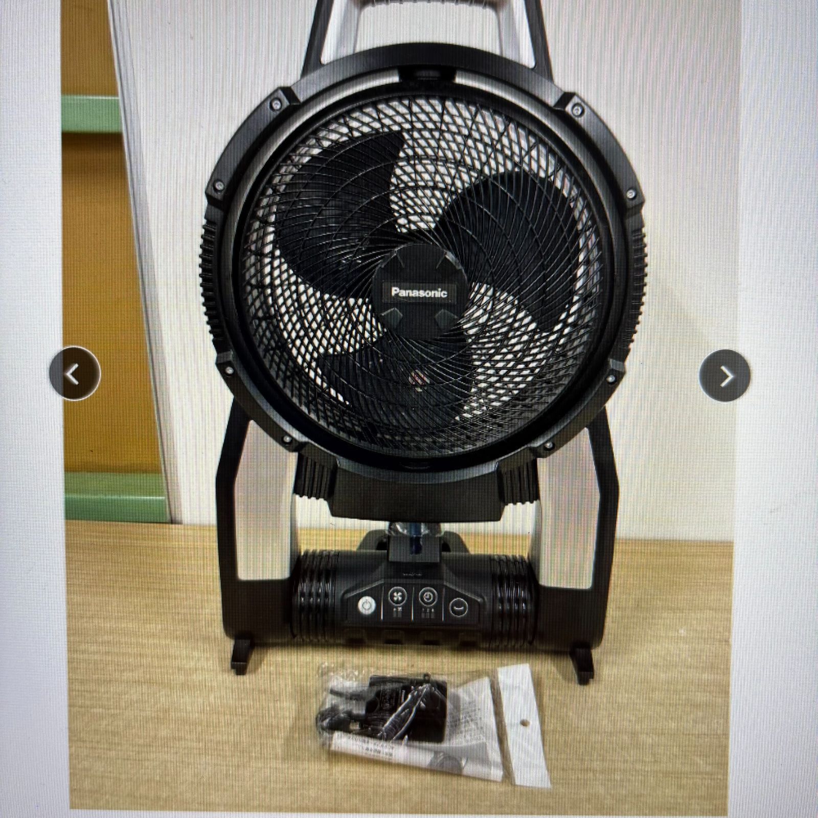 Panasonic EZ37A4-B パナソニック 充電扇風機 工事用 ACアダプタ付 動作 済み ブラック 黒