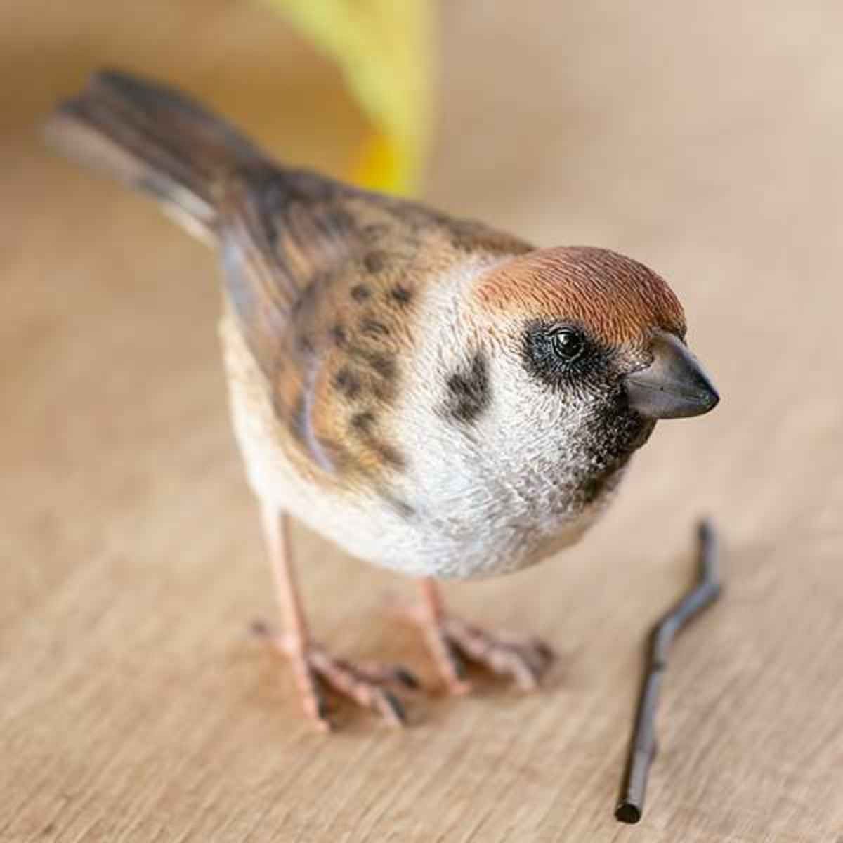 オブジェ BIRDIE BILL スズメ マグネット付き （ 置き物 置物 鳥 動物