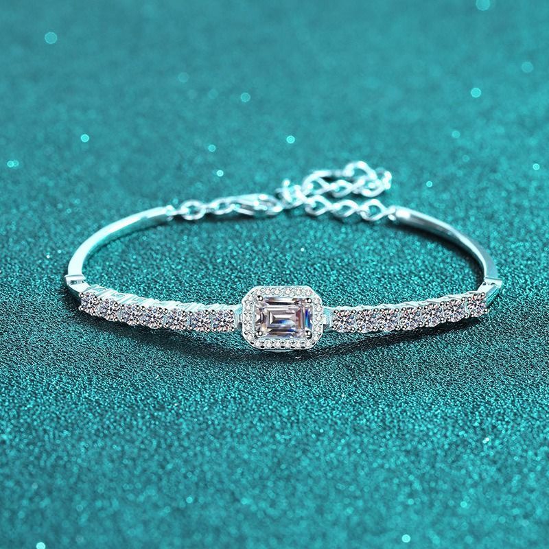 最高級モアサナイト モアッサナイト テニスブレスレット15.