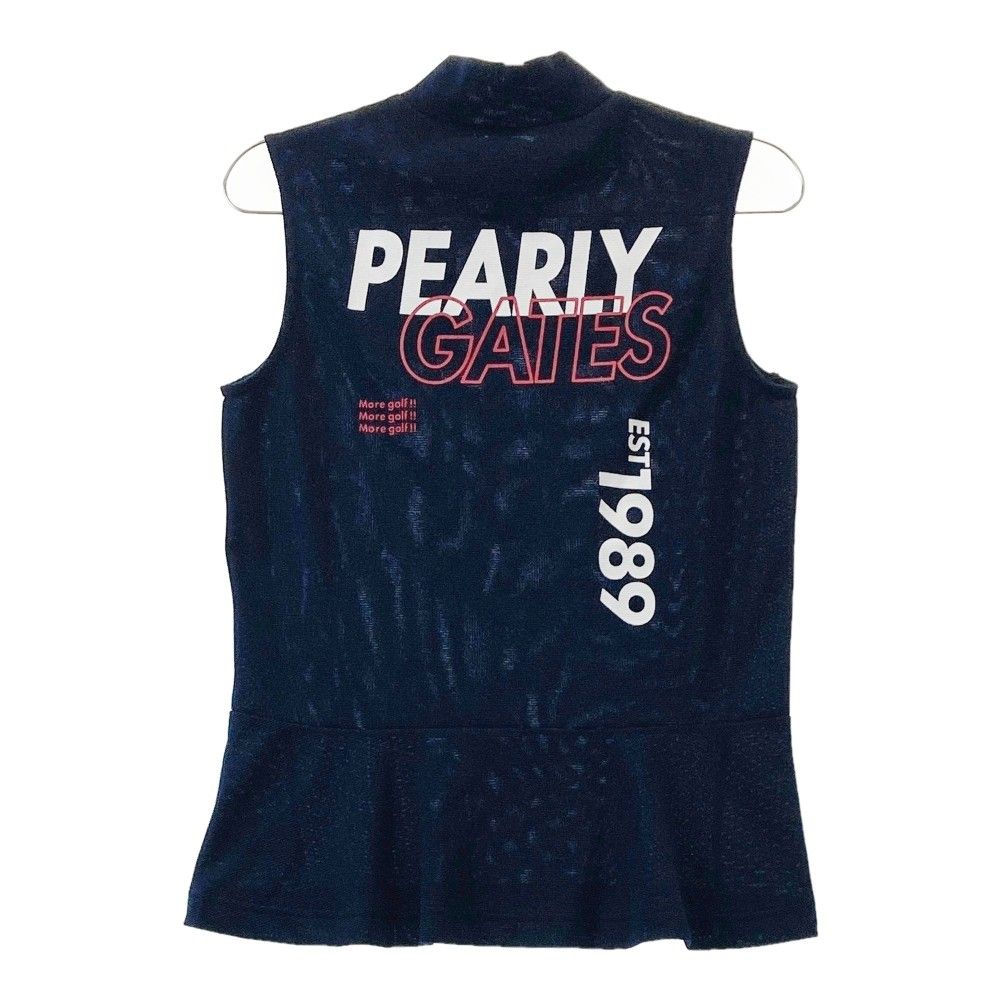 サイズ：0 PEARLY GATES パーリーゲイツ モックネックノースリーブ