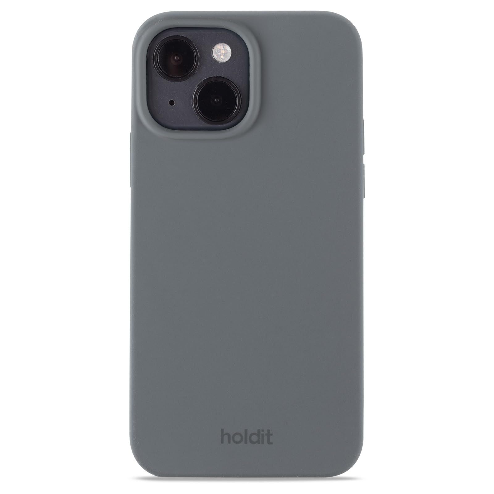 Holdit スマホケース (iPhone 15 /スペースグレー) スマホ ケース カバー (シリコン/ワイヤレス充電可能/強力なグリップ) iphoneケース iPhone15 [スペースグレー] [iPhone 15]