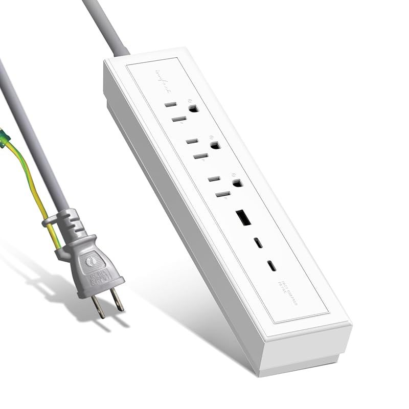 新着商品 Innfact 73W GaN 急速充電 電源タップ 延長コード 2m｜3AC口＋USB-C 2ポート＋USB-A 1ポート｜テーブルタップ コンパクト たこ足配線対応 iPhone iPad MacBook Android ノートPC対応｜過負荷