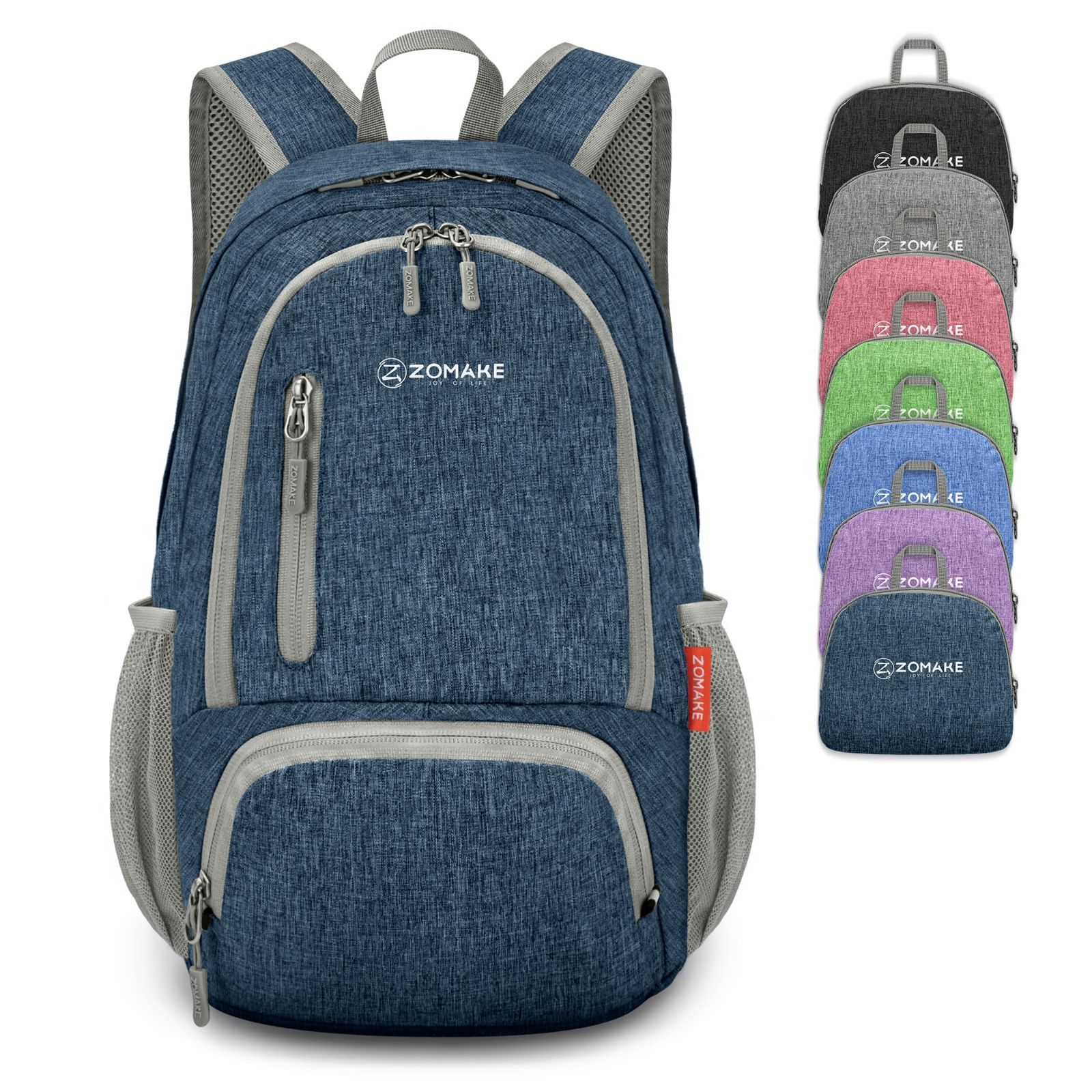 アウトドアバック リュックサック 防水 バックパック 小型 軽量 エコリュック 携帯リュック 登山用 20L キャンプ 旅行 スポーツ 折りたたみリュック 防災 自転車 通学 [ZOMAKE] 通勤 買い物 男女