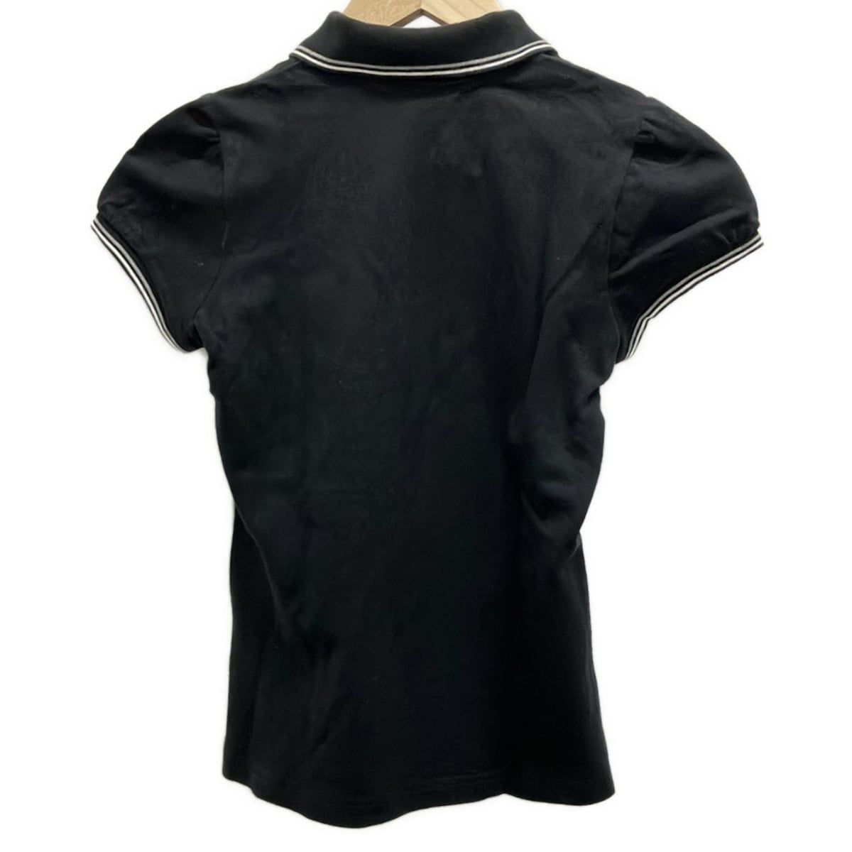 Burberry Blue Label バーバリーブルーレーベル 半袖ポロシャツ サイズ38 M レディース - 黒 フリル