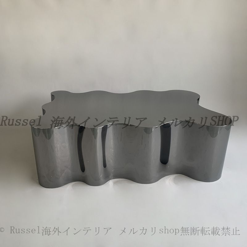 センターテーブル ラグジュアリー 鏡面仕上げ おしゃれ かわいい インテリア 北欧 ダイニング テーブル ステンレス モダン ロー テーブル コーヒー テーブル 銀 シルバー