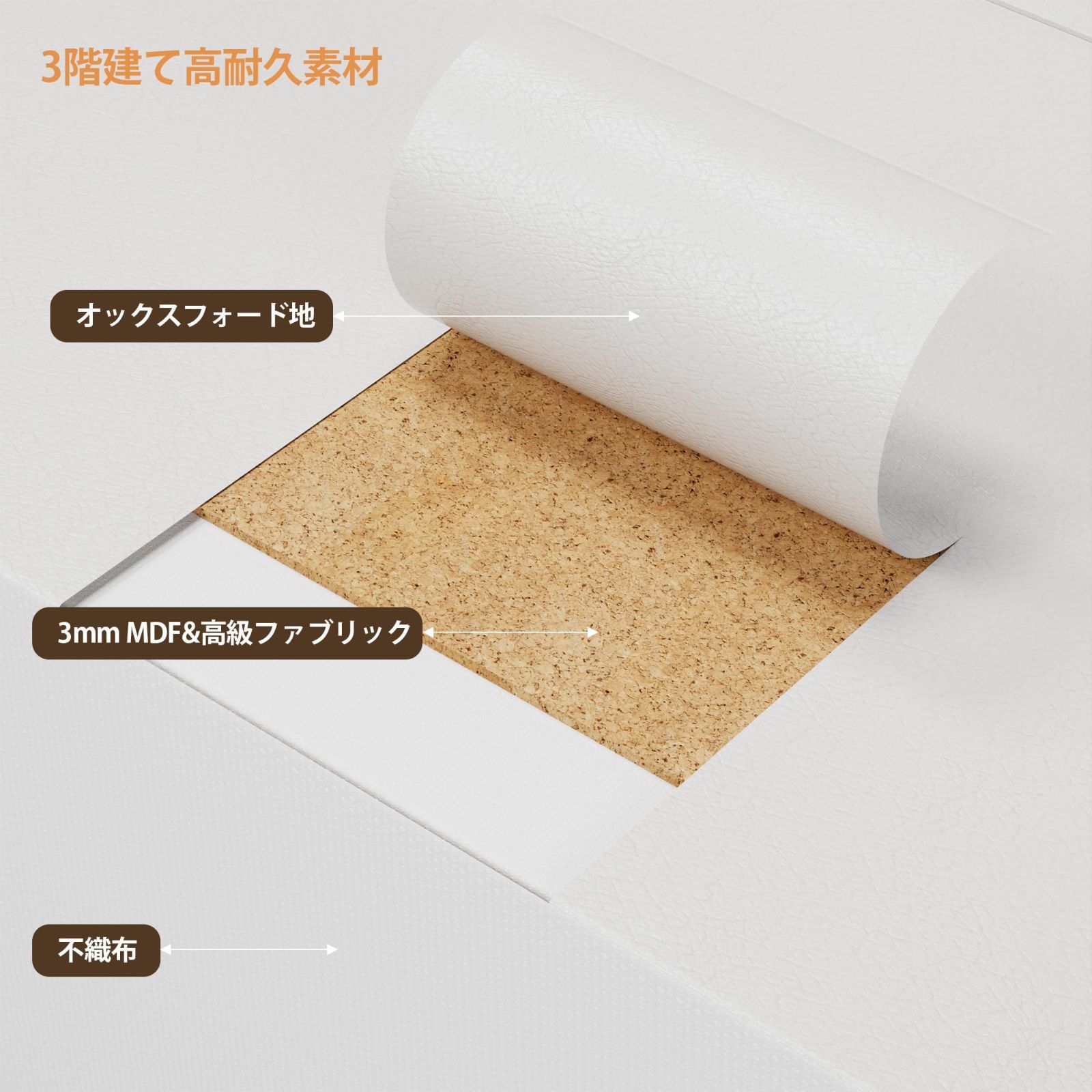 収納チェスト 衣裝ケース タンス リビング 収納 転倒防止 衣類収納 チェスト 組立簡単 木製天板 布製 Nicehill 引き出し付き 大容量収納 3段7杯 幅79×奥行29×高さ85cm ホワイト MARWIL-DEMENAGEMENTS_CH