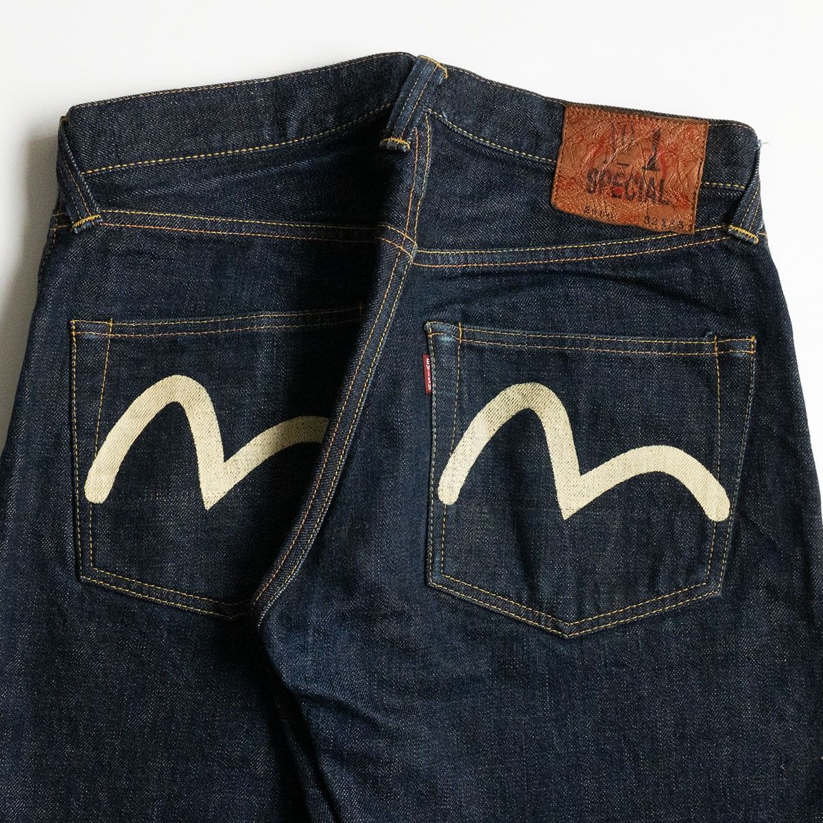 激渋☆ EVISU デニムパンツ ミニカモメ No.2 32×35 エヴィス EVISU エヴィス No.2 Lot 2000 テーパードデニムパンツ