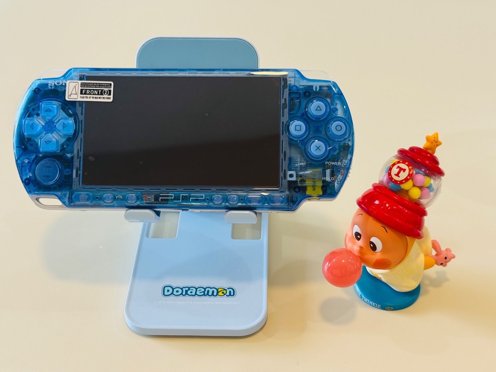 SONY PSP-3000 スケルトンブルーカスタマイズ 4GBメモリ付 バッテリー|充電器なし