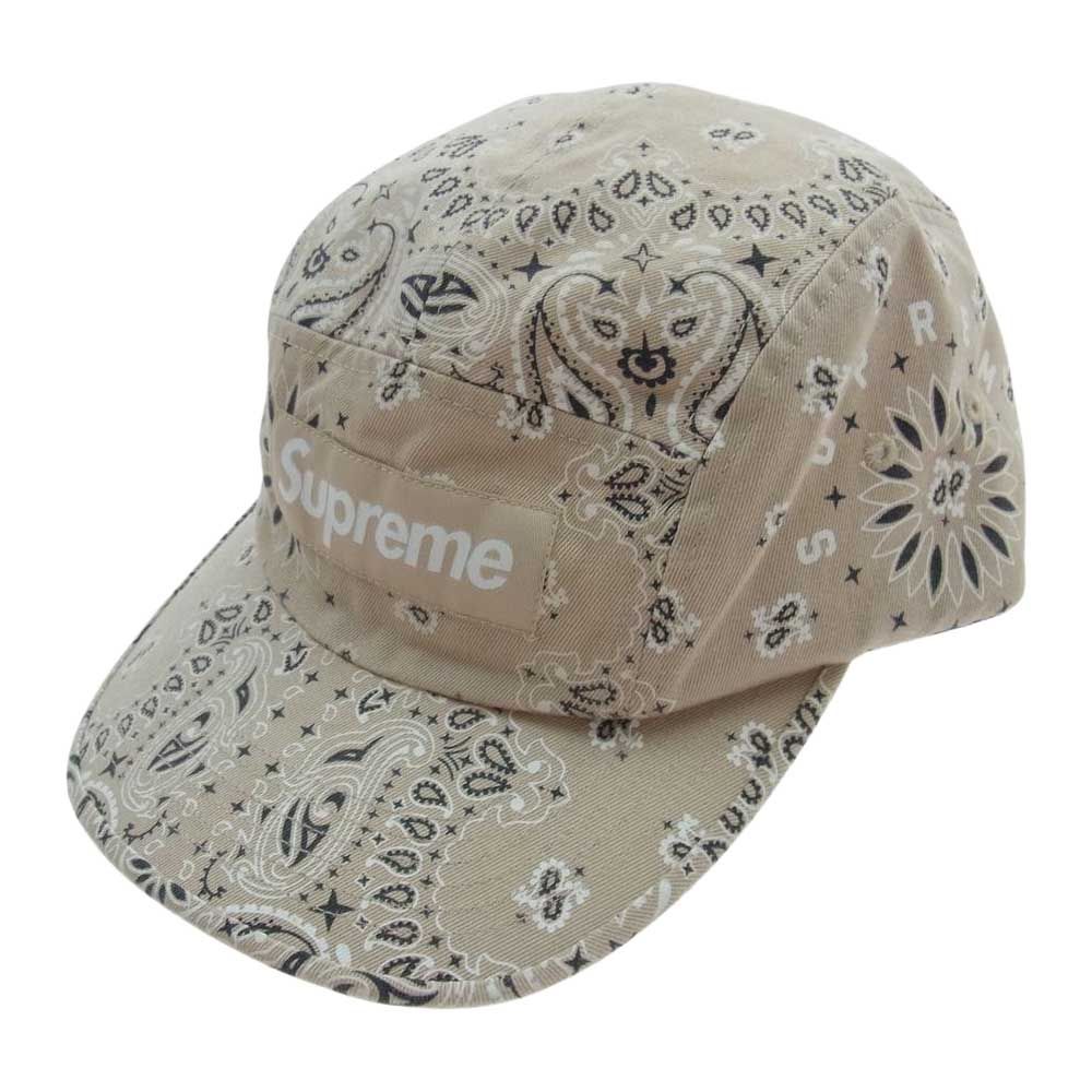 Supreme シュプリーム 帽子 21SS Bandana Camp Cap Beige ボックス