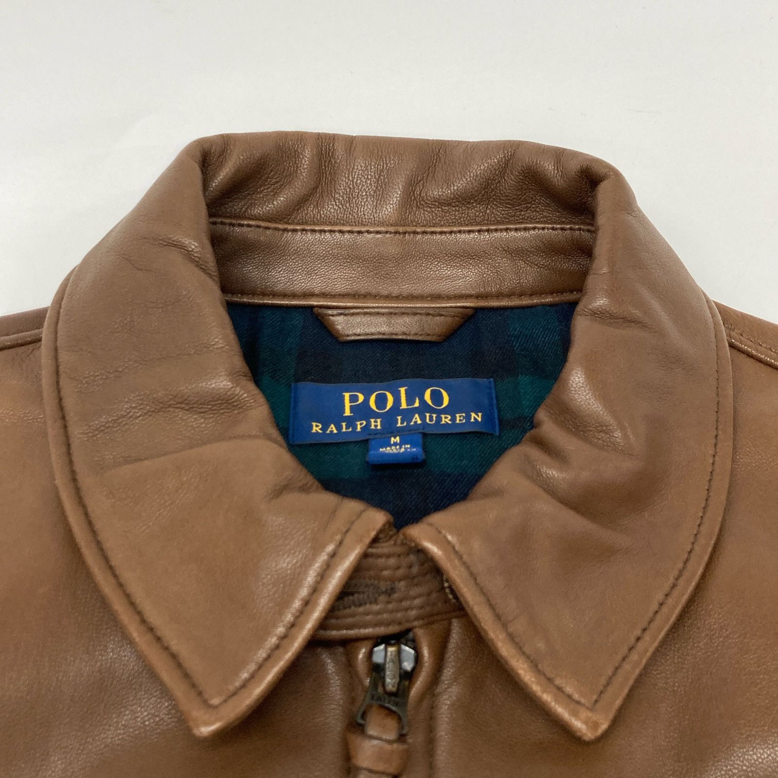 RALPH LAUREN レザージャケット M 牛革 ブラウン POLO RALPH LAUREN ポロ ラルフローレン ブラウン レザー