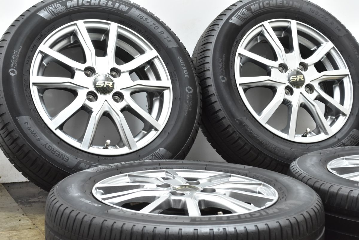 交換用に ストレンジャー 14in 4.5J 44 PCD100 ミシュラン エナジーセイバー4 165|70R14 アクア ヴィッツ デミオ マーチ スイフト