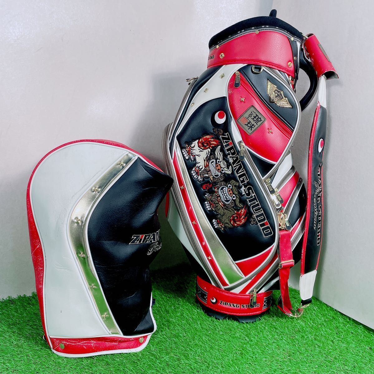 ゴルフ　キャディバッグ　ジパングスタジオ　プレミアム　琉球ゴルフ　NTE0096 中古　安い　初心者　おすすめ　やさしい