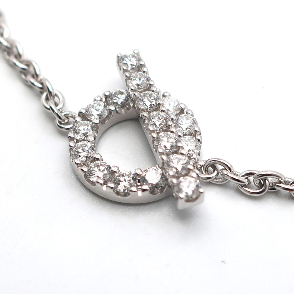値下げ新品エルメス　ブレスレット（フィネス）ST HERMES エルメス ブレスレット フィネス #ST K18WG/ダイヤモンド0.55ct