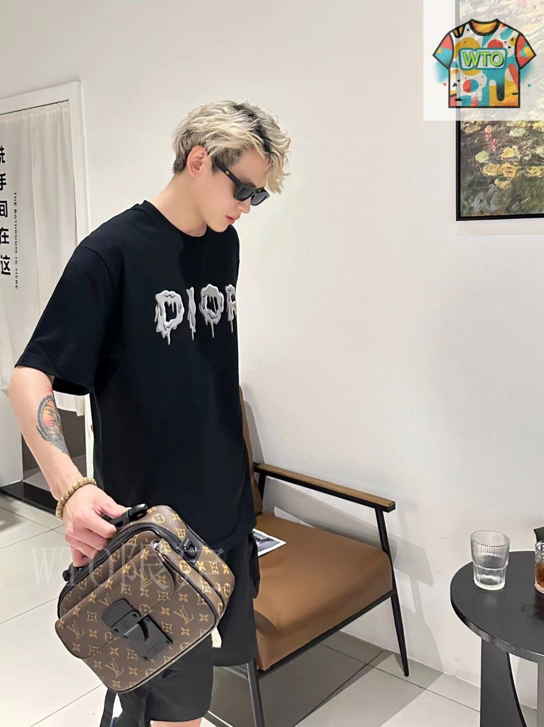 Christian Dior 半袖Tシャツ 今日WTO】DIOR 2025 春夏プリントクルーネック Tee-KN61 - メルカリ