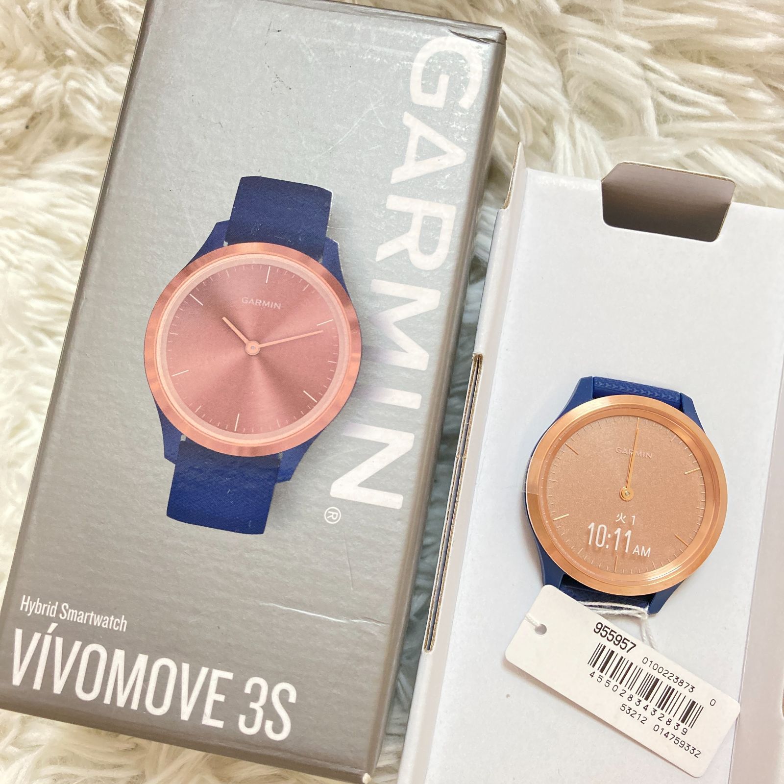Garmin,ガーミン, vivomove3s,Navy,スマートウォッチ