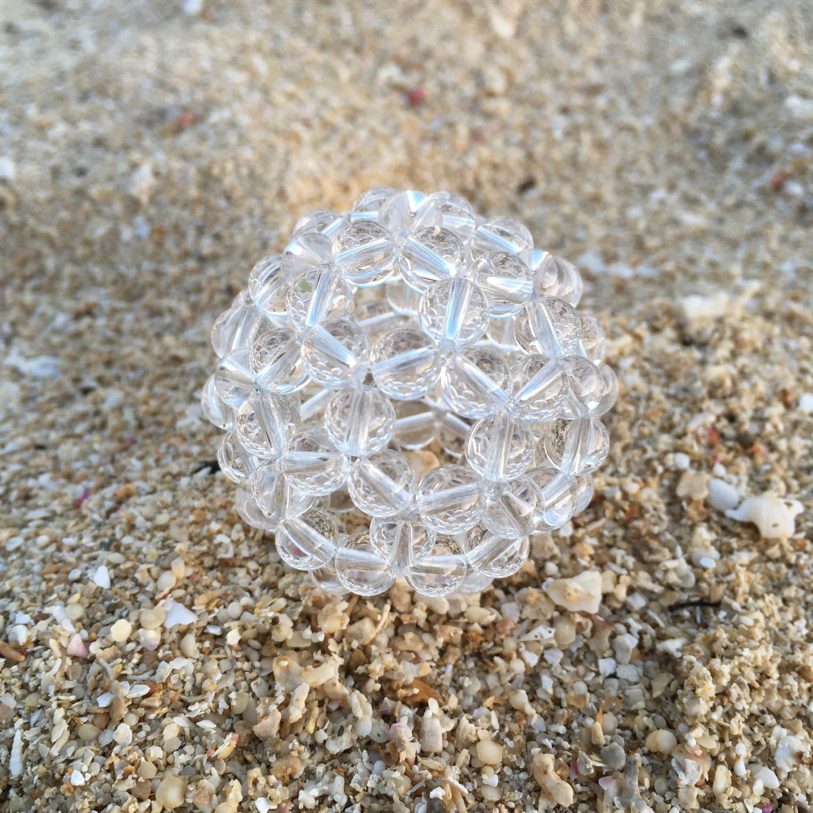 神聖幾何学フラーレン 4mm水晶 認定クリエイター作 宇宙エネルギー