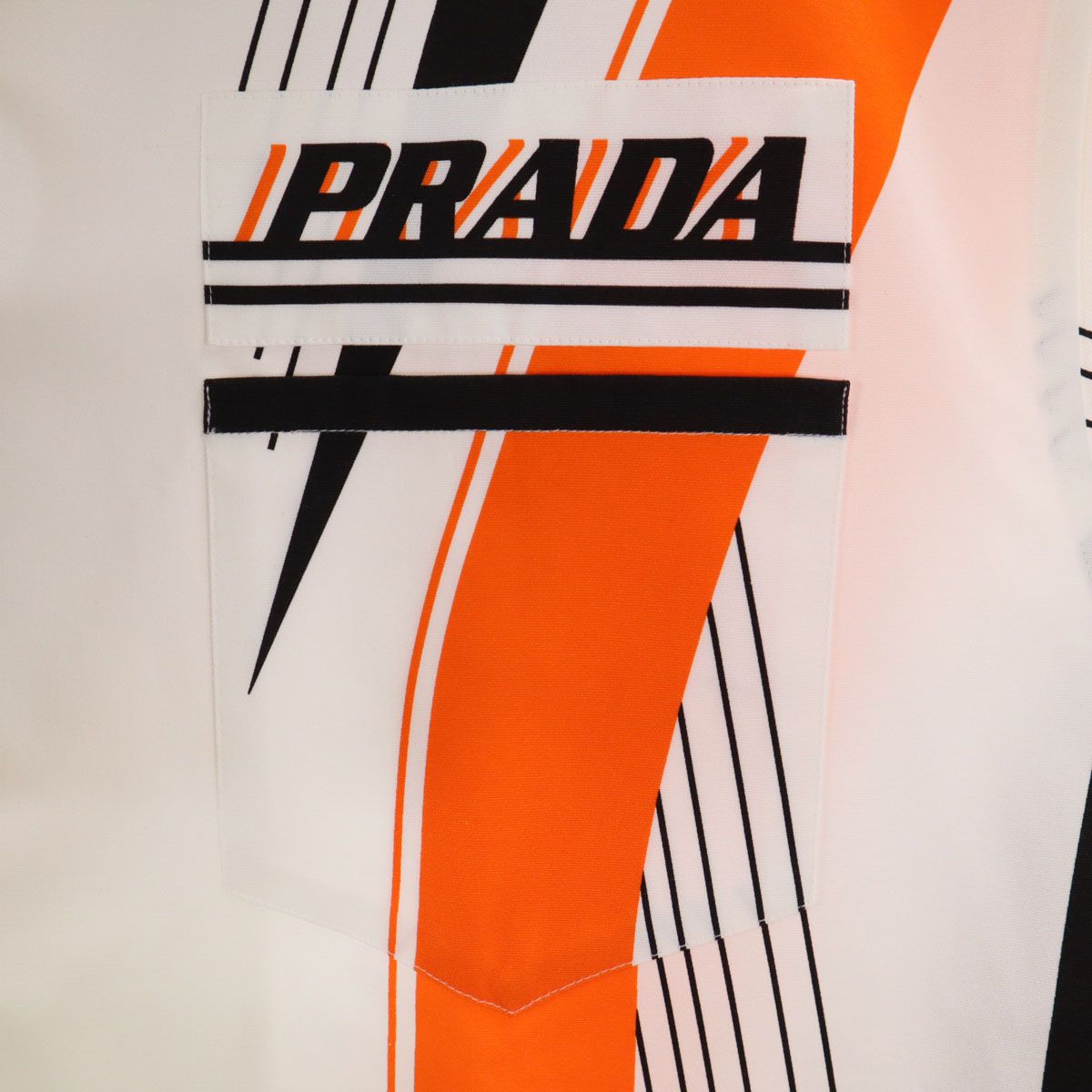 未使用 PRADA プラダ イタリア製 半袖 オープンカラーシャツ S 