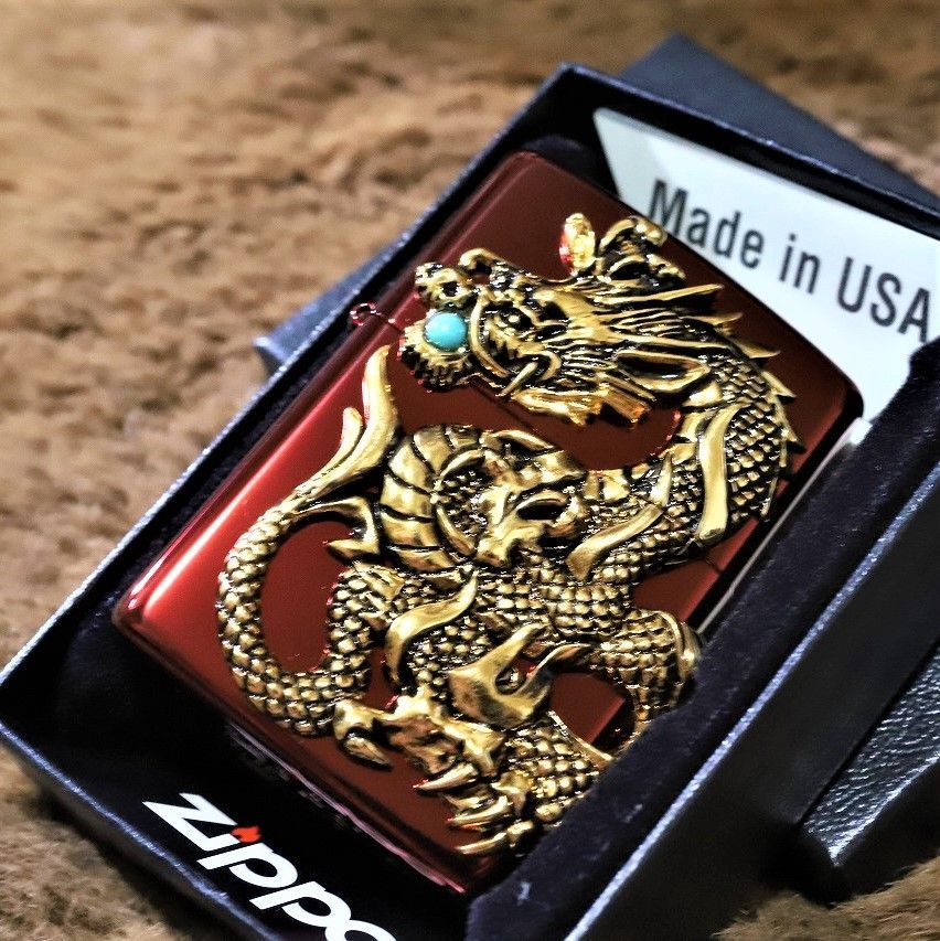 限定ZIPPO ジッポ 100個限定 ドラゴンメタル レッド 龍 竜 赤 限定モデル 人気 プレゼント おしゃれ 開運ジッポ レア ライター かっこいい zippo ライター