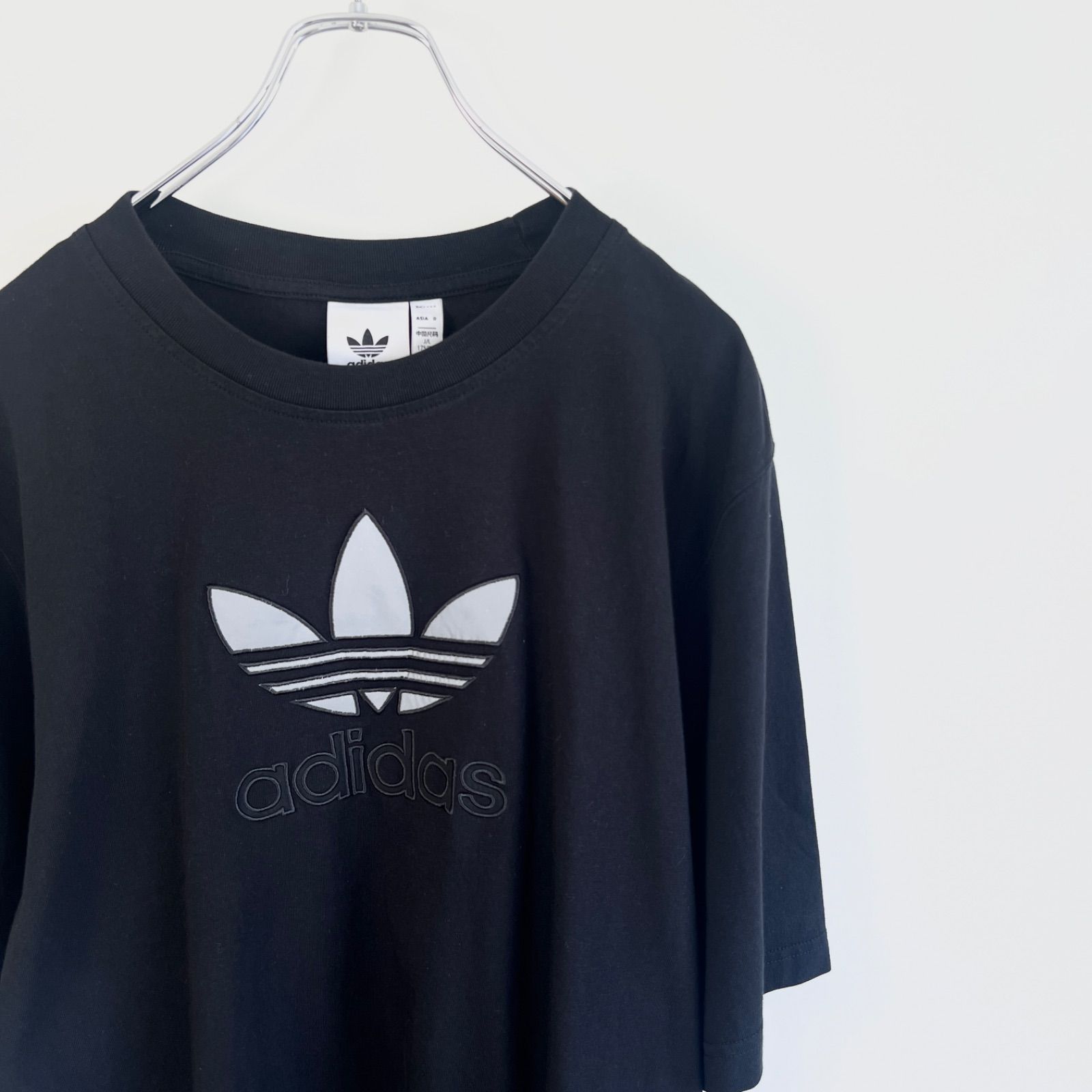 レア！刺繍ラメ入りトレフォイルロゴ adidas original Tシャツ 【公式 