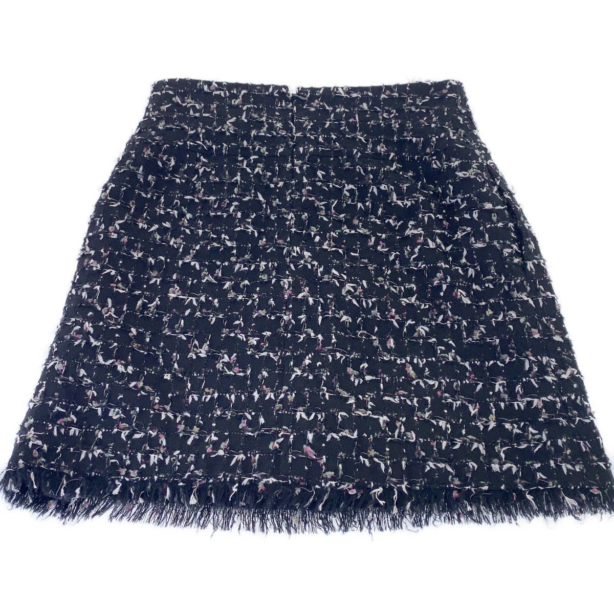 美品 CHANEL シャネル ココマークボタン ツイード ブラック ウール  