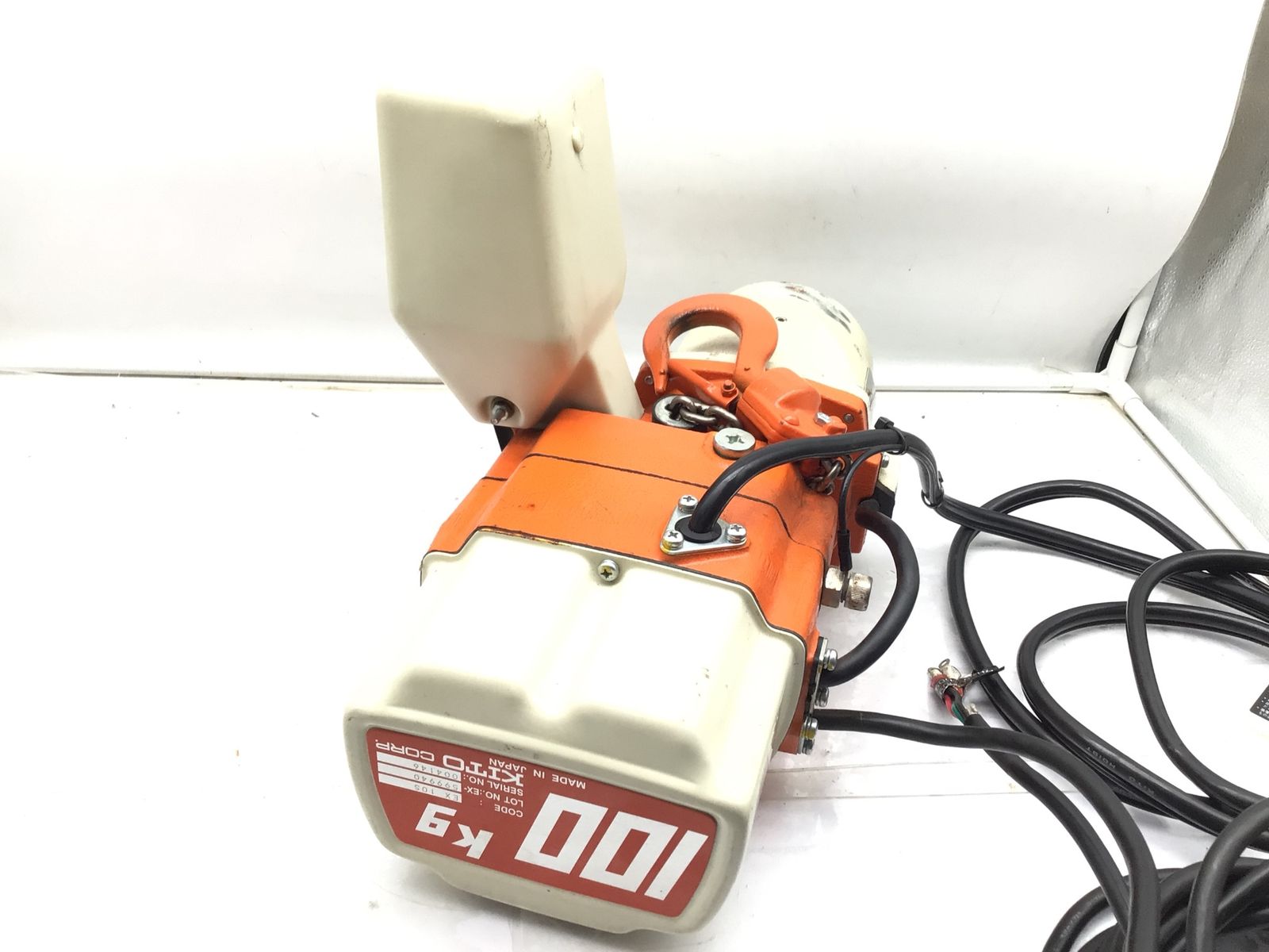 3相AC200V100kg電動チェーンブロックキトーセレクト1速形 2点ボタン