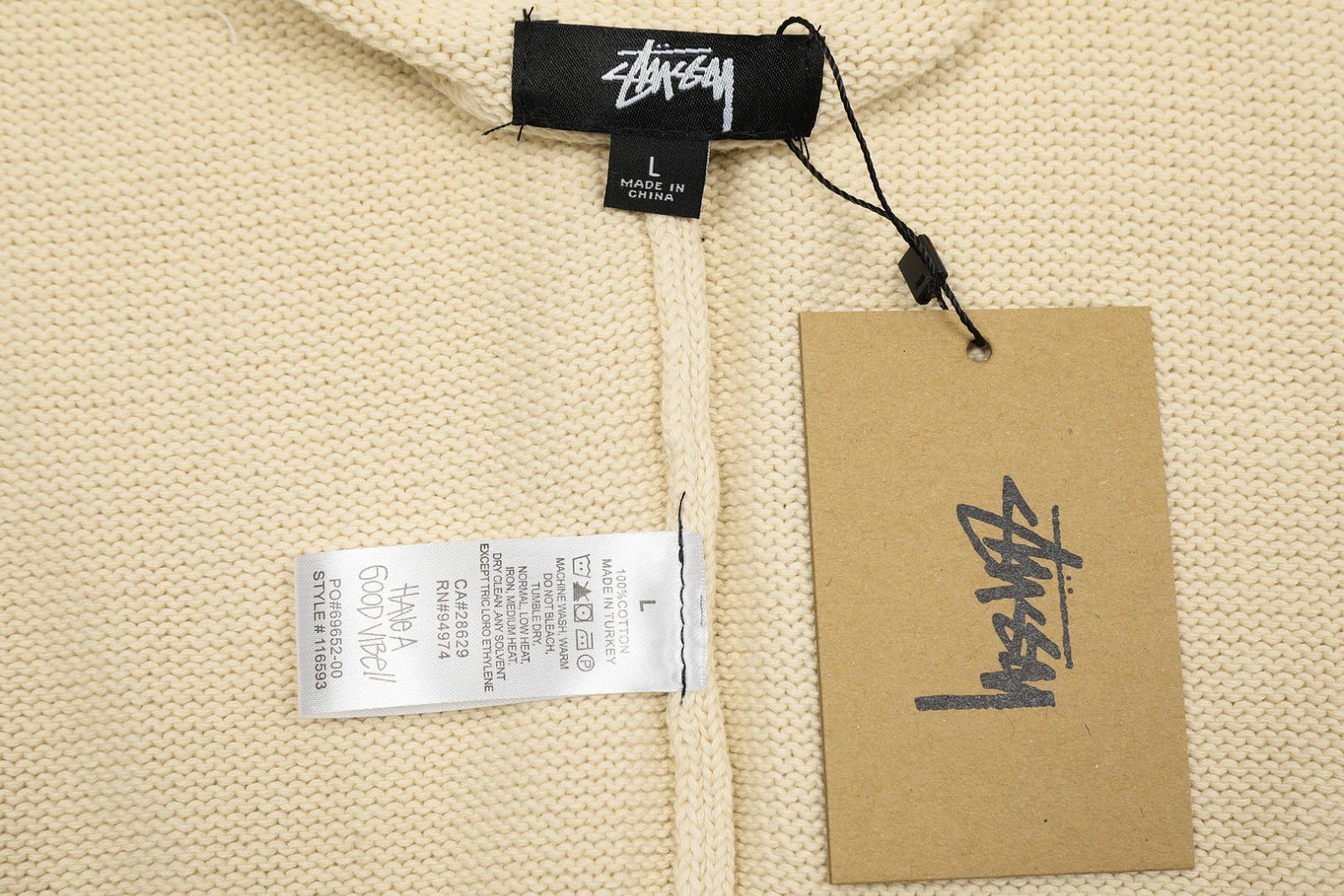 新品STUSSY CURLY SWEATER 白ニット セーターユニセックス - メルカリShops