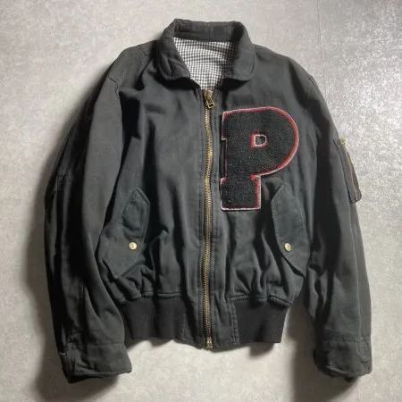 PINK HOUSE◇ボリューム ビッグPロゴ フルジップ ブルゾン