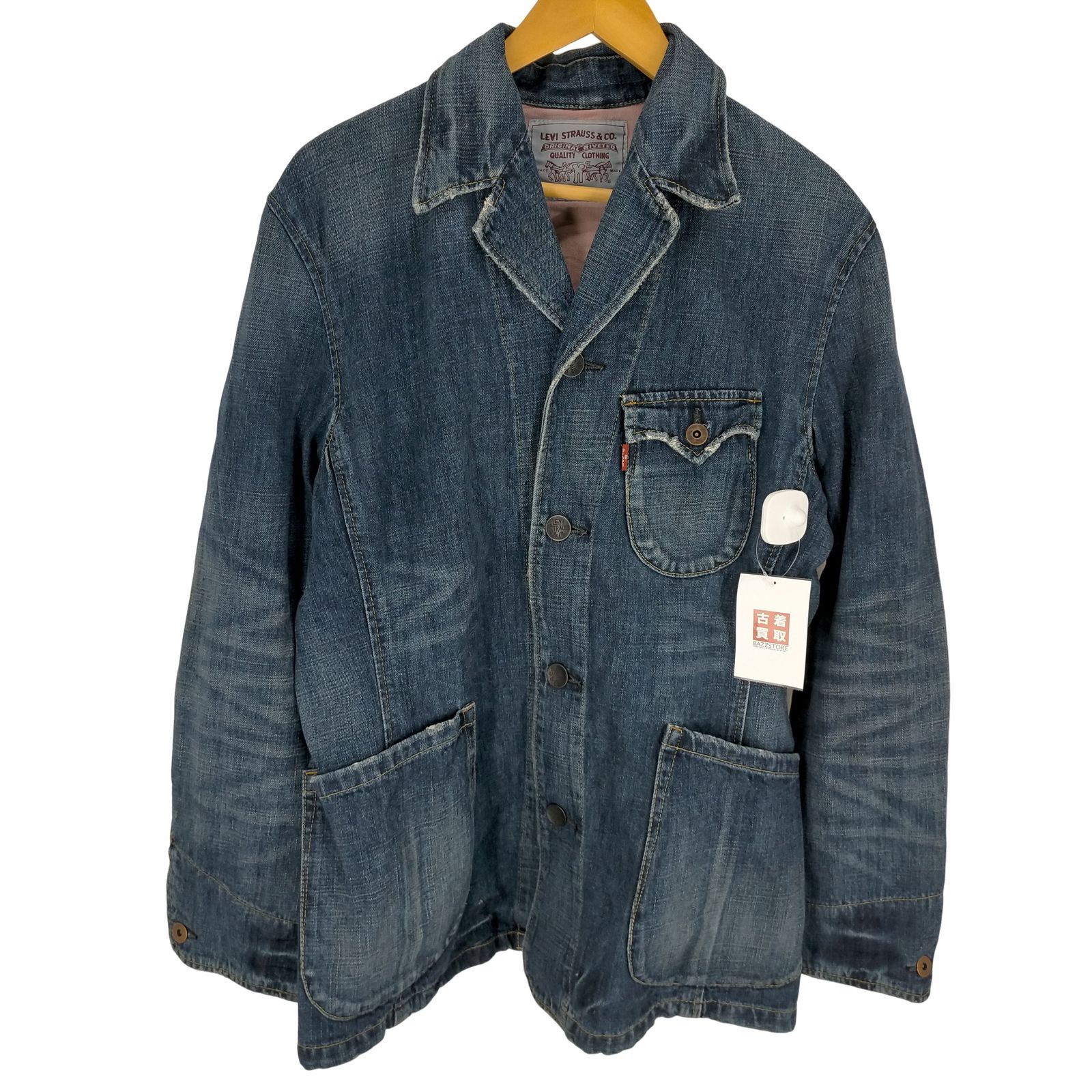 リーバイス Levis 00s ダメージ加工デニムテーラードジャケット メンズ 