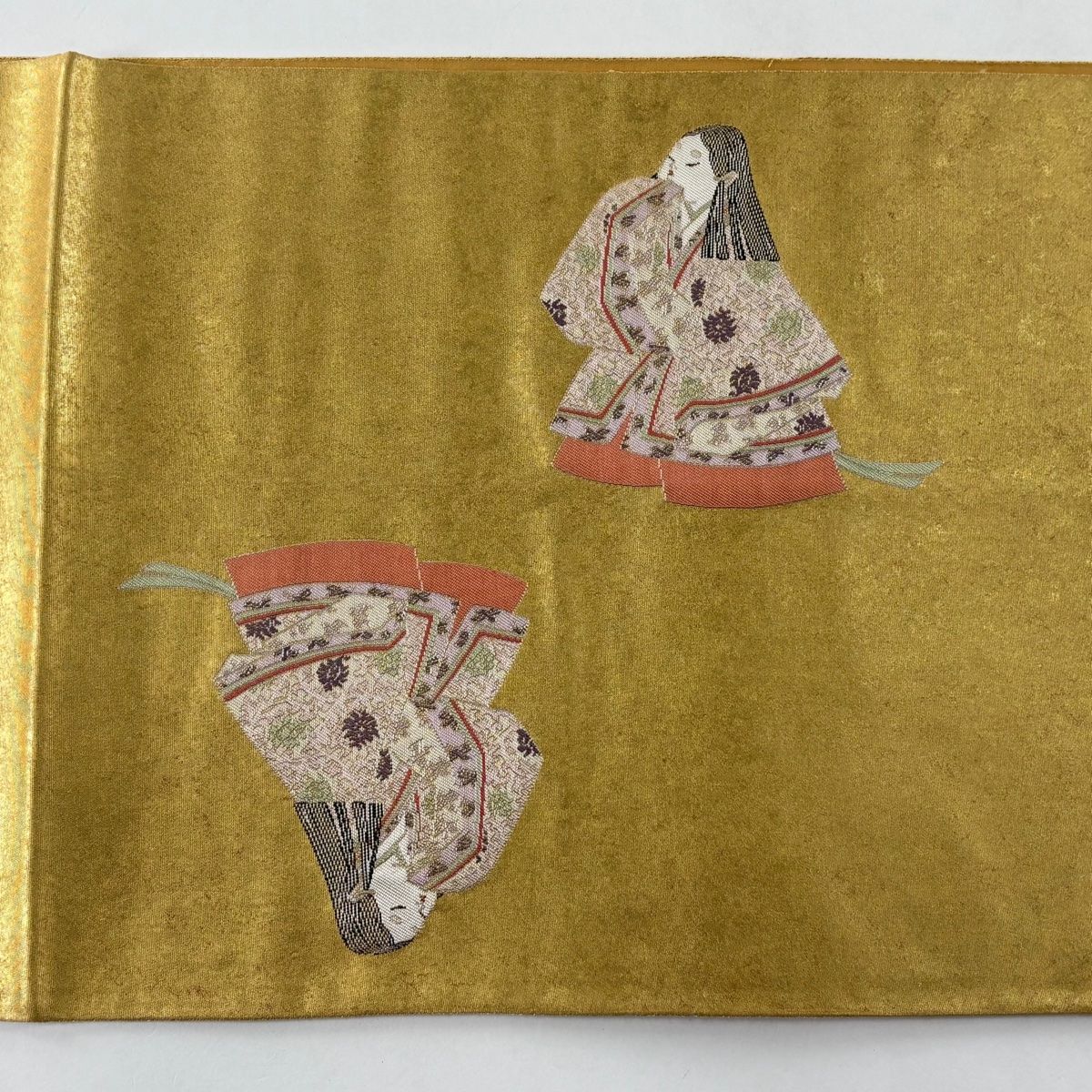 袋帯 美品 逸品 落款 伝統箔匠 木村幸啓 瓢箪 螺鈿 金銀彩 銀色