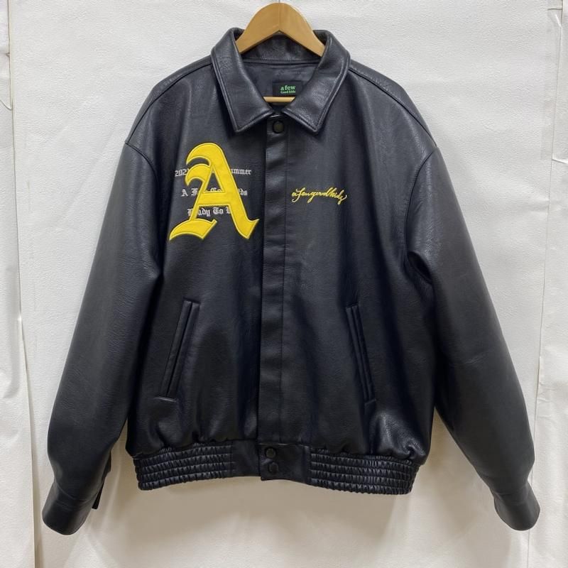 USED 古着 ジャケット、上着 ジャンパー、ブルゾン A FEW GOOD KIDS レーシング レザー ジャケット RACING LEATHER  JACKET スタジャン M - メルカリ