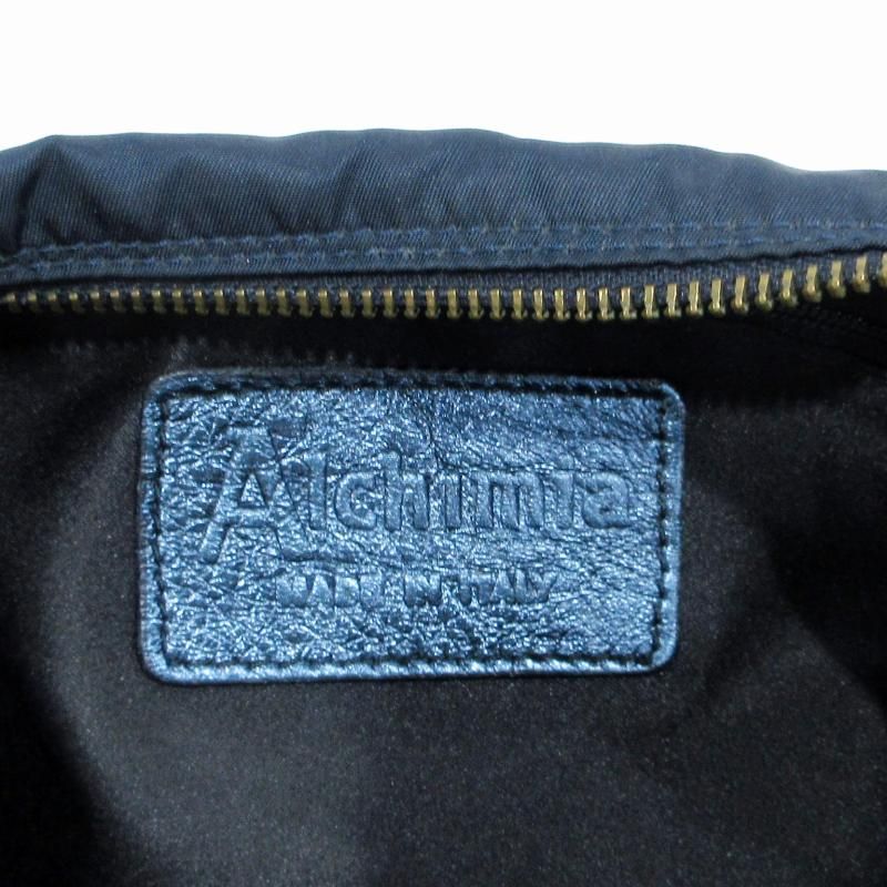 【美品】【⭕️値下げ】Alchimia アルキミアレザー ショルダーバッグ 青 アルキミア Alchimia ショルダーバッグ ハンドバッグ 2WAY