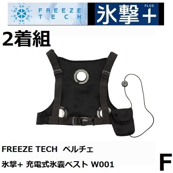 FREEZE TECH ペルチェ 氷撃+ 充電式氷嚢ベスト W001 Blackフリーサイズ