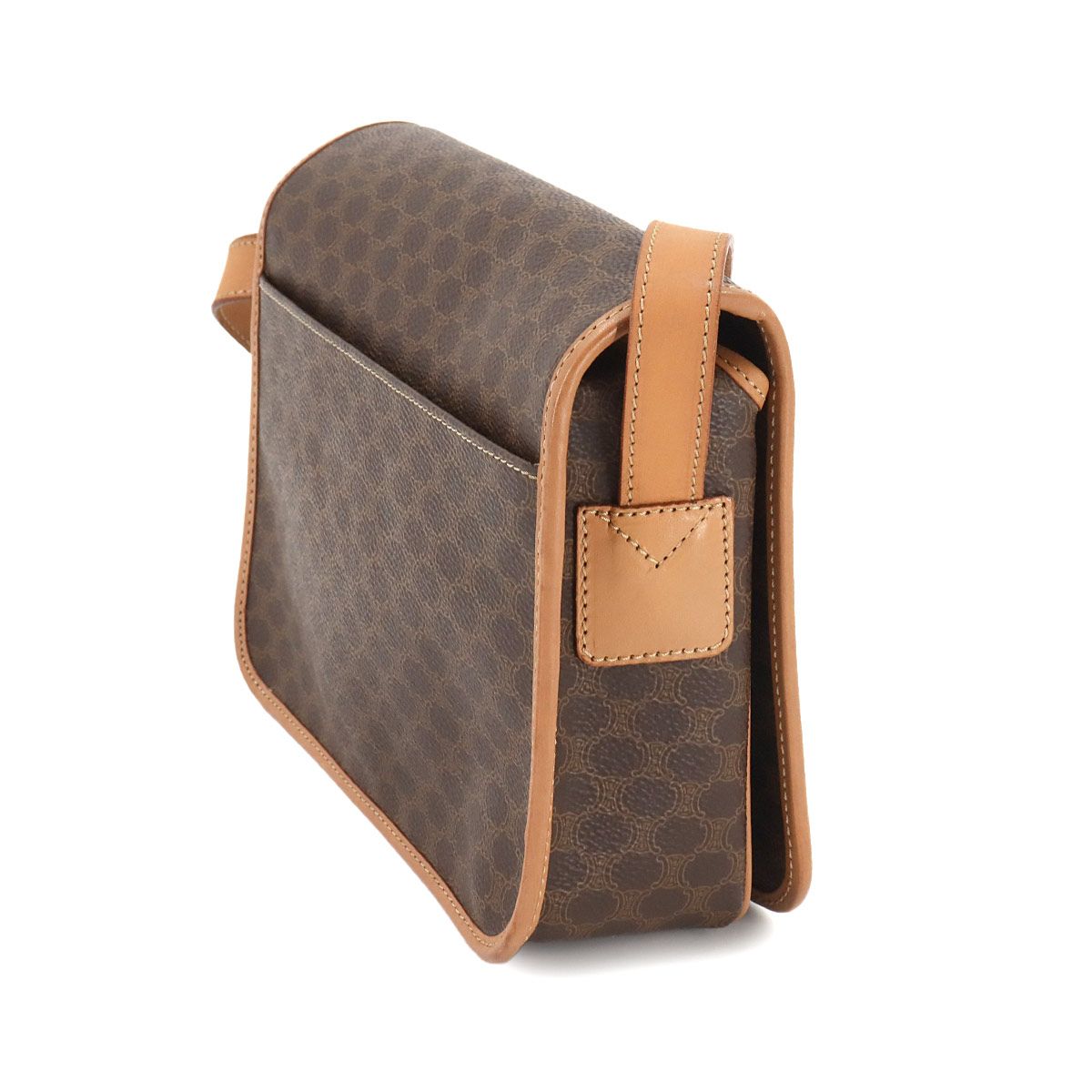 セリーヌ マカダム柄 ショルダーバッグ レザー ロゴ金具 PVC