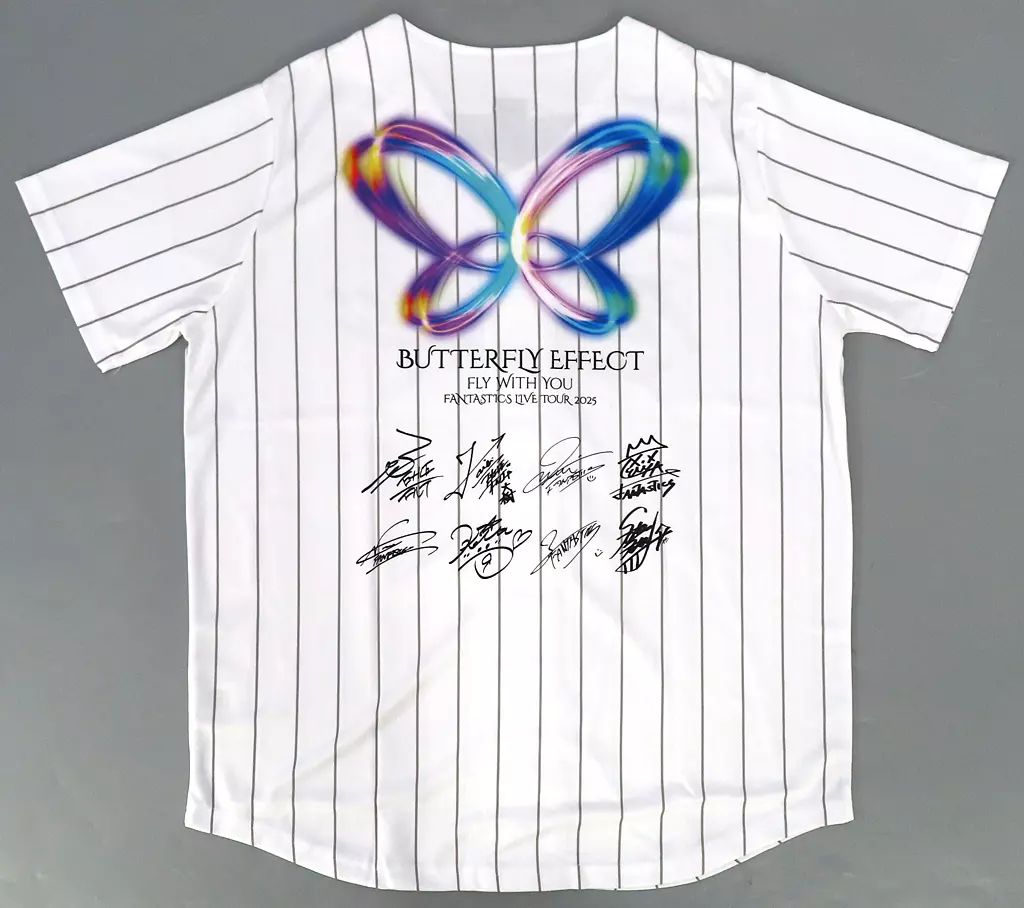 衣料雑貨 FANTASTICS ベースボールシャツ ホワイト フリーサイズ FANTASTICS LIVE TOUR 2025 BUTTERFLY EFFECT” -FLY WITH YOU- チケット特典