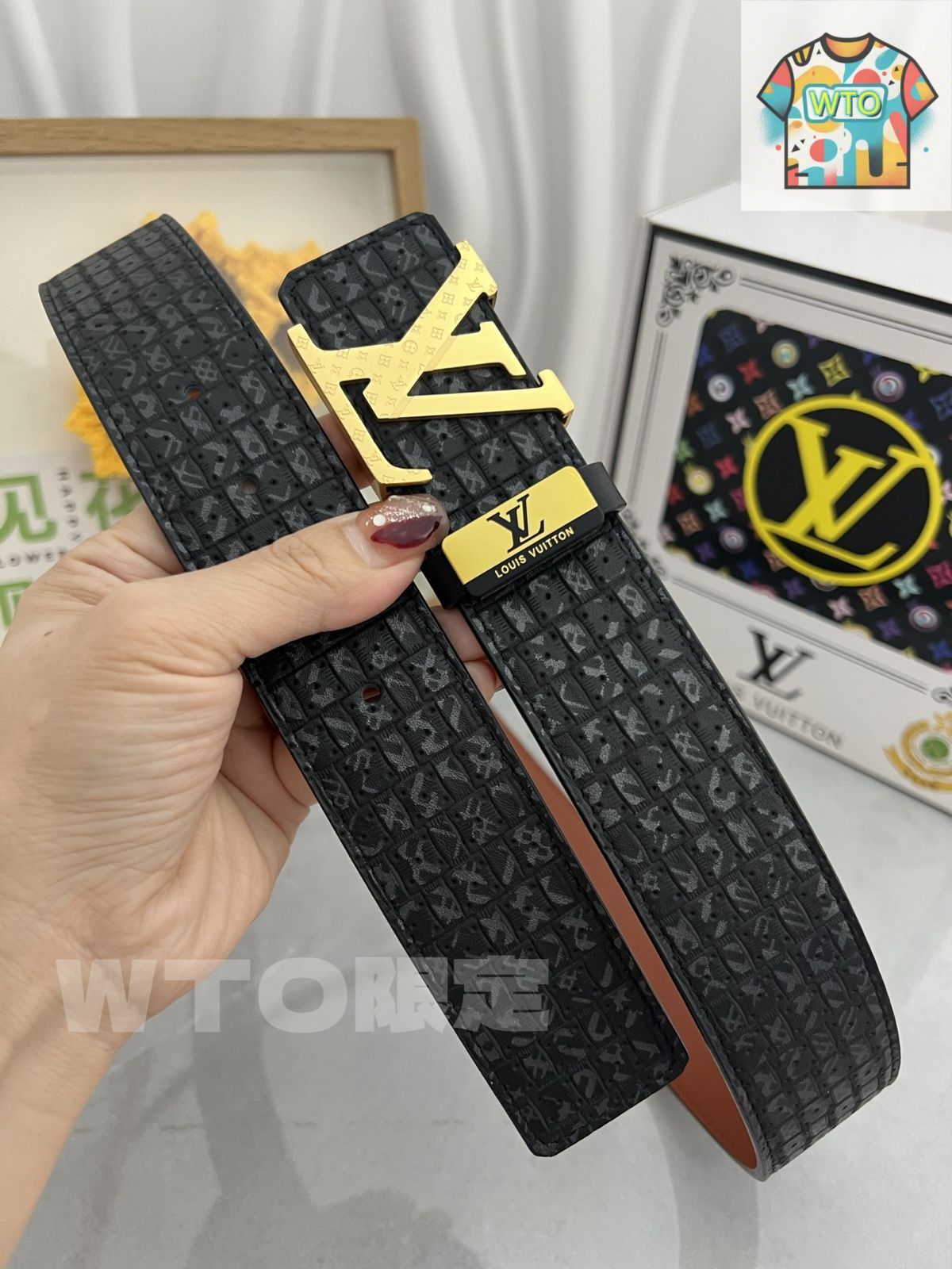LOUIS VUITTON ルイ・ヴィトン レザーベルトフランス製 楽天市場】ルイヴィトン M9716 ロゴ ベルト ベルト レザー