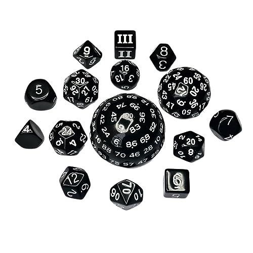 Felimoa 多面体ダイス 3面から100面まで テーブルゲーム カードゲーム 15種セット