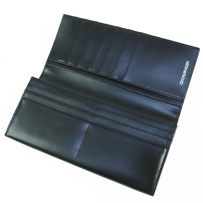 CKカルバンクライン CK CALVIN KLEIN 牛革 長財布 ネイビー 紺 - メルカリ