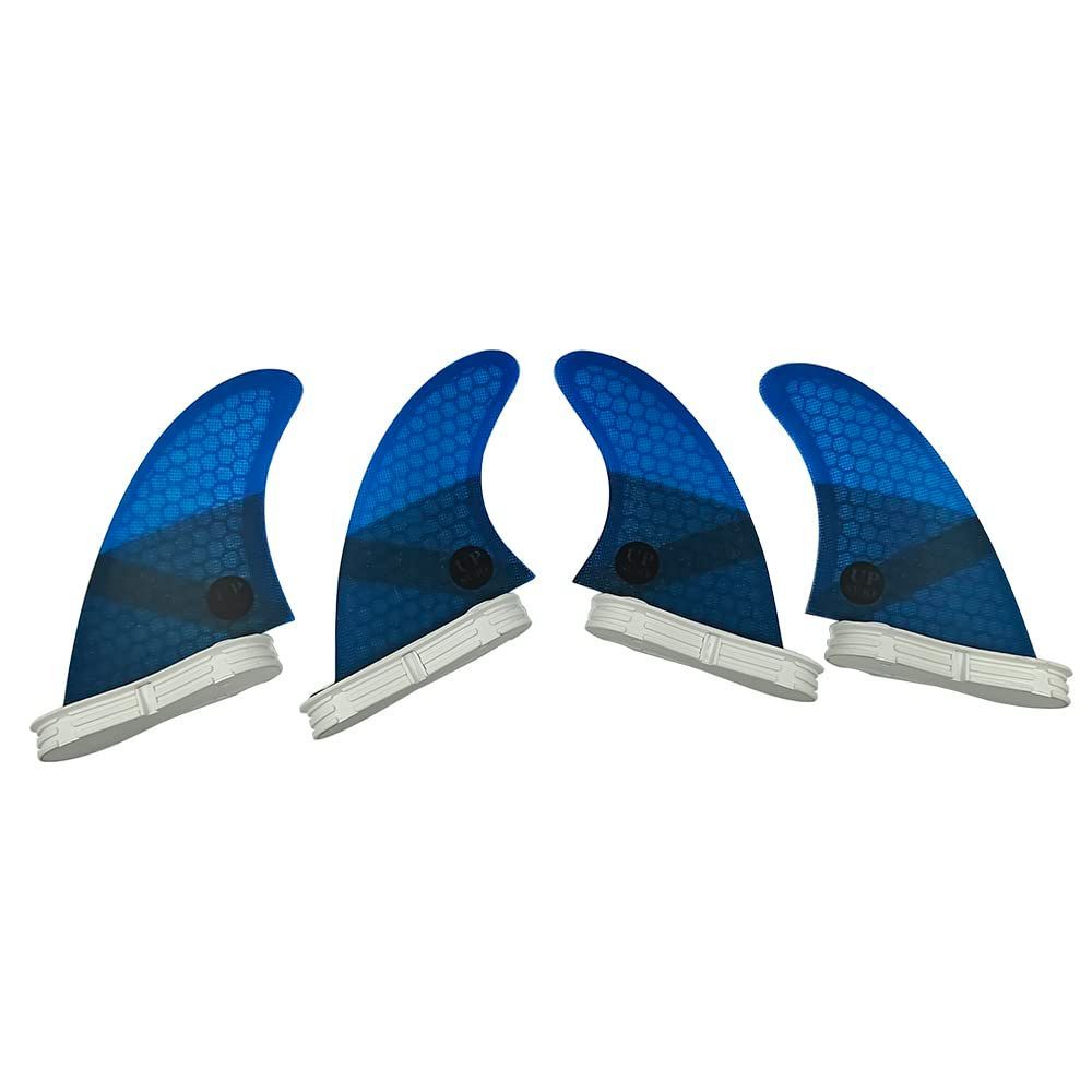 M/Lサイズ4枚セットサーフィンフィン II surfboard fins UPSURFサーフボードフィンFCS (ブルー K2.1)