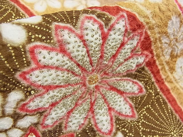 平和屋2□極上 十日町 名門 滝泰謹製 振袖 相良刺繍 駒刺繍 吉祥花文