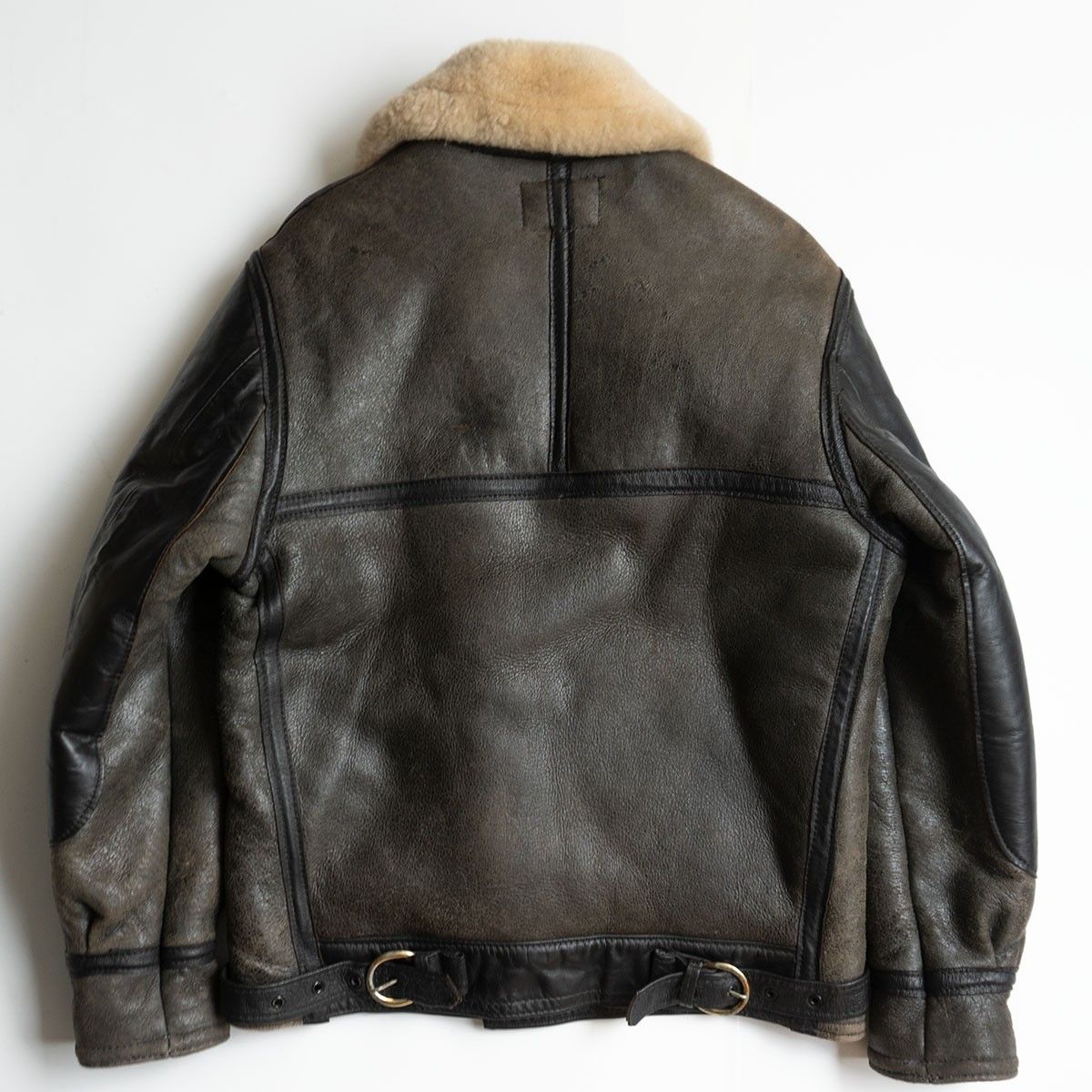 SCHOTT ムートンボンバージャケット 36 グレー フライト レザー ジャケット 25090698