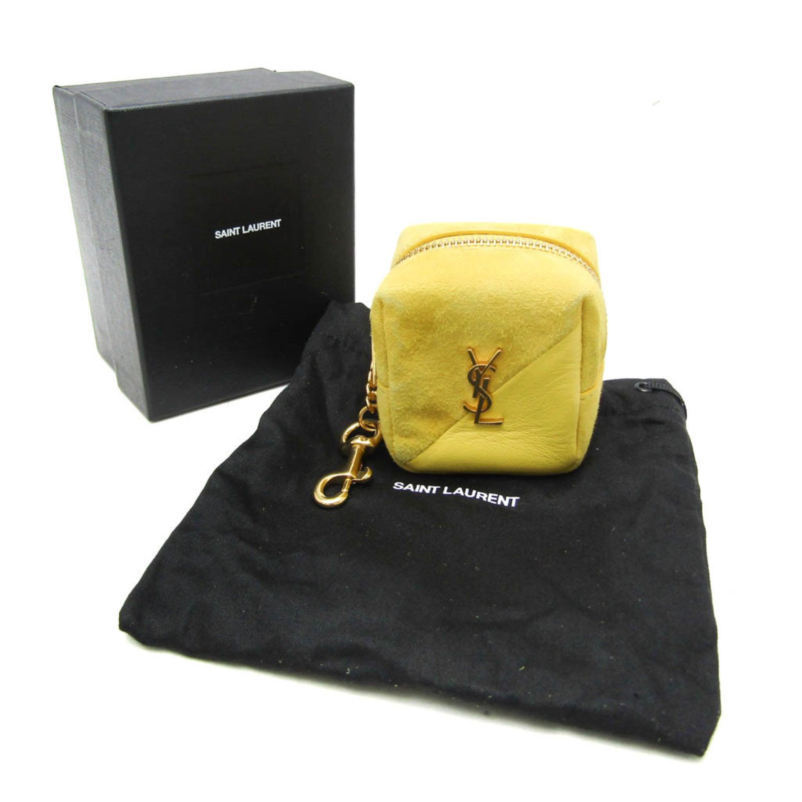 イヴ・サンローラン(Yves Saint Laurent) レザー バッグチャーム 