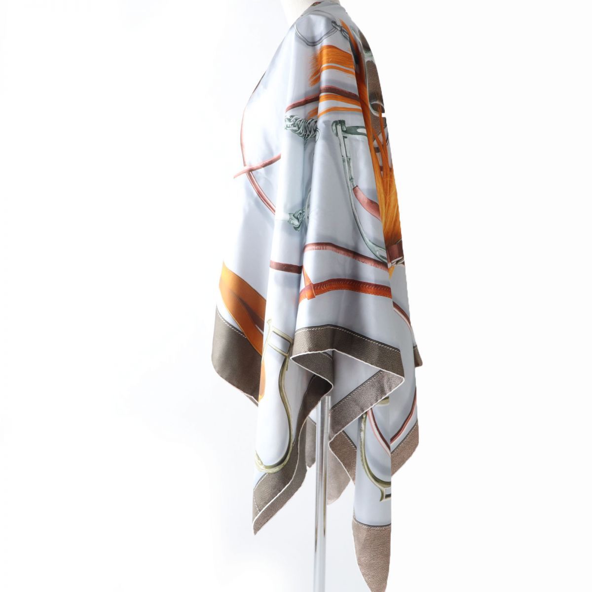 極美品☆HERMES エルメス Projets Carres カレ プロジェクト ポンチョ 