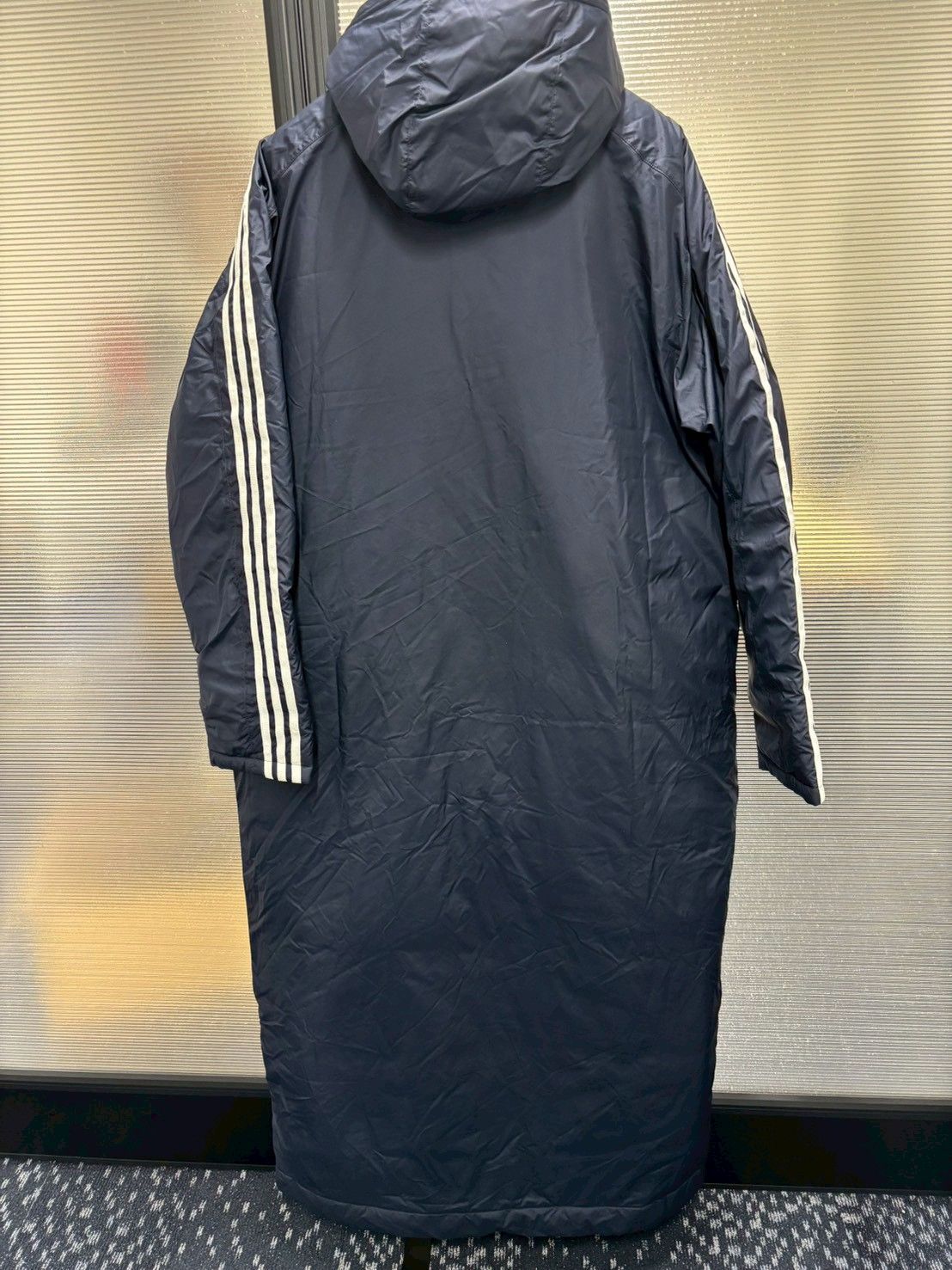 adidas アディダス ベンチコート JP4653 KSA20 3ストライプ ネイビー