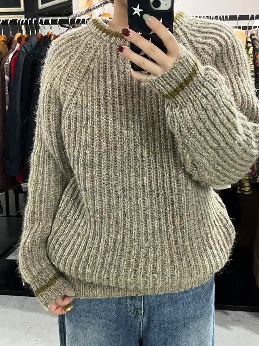 ブリティッシュ ヘビーウール ぼかし ニット