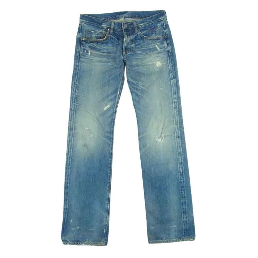 ヒステリックグラマー ブルーストレートデニム ダメージ加工 購入