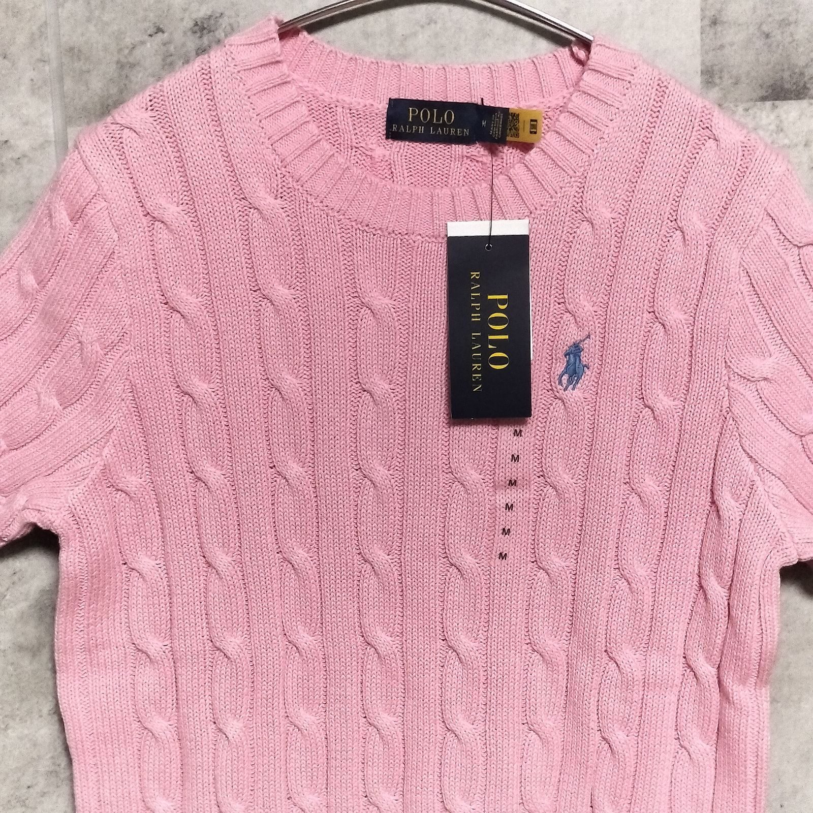 未使用品】【極美品】POLO RALPH LAUREN 半袖 ケーブルニット Мサイズ 